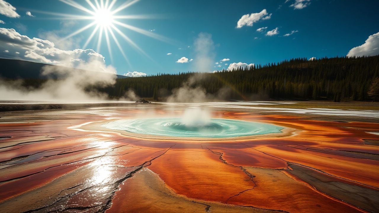 Glorious Grand Prismatic Rainbow in Spring