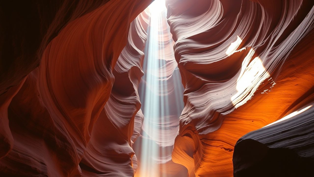 Breathtaking Slot Canyon Narrow Glow