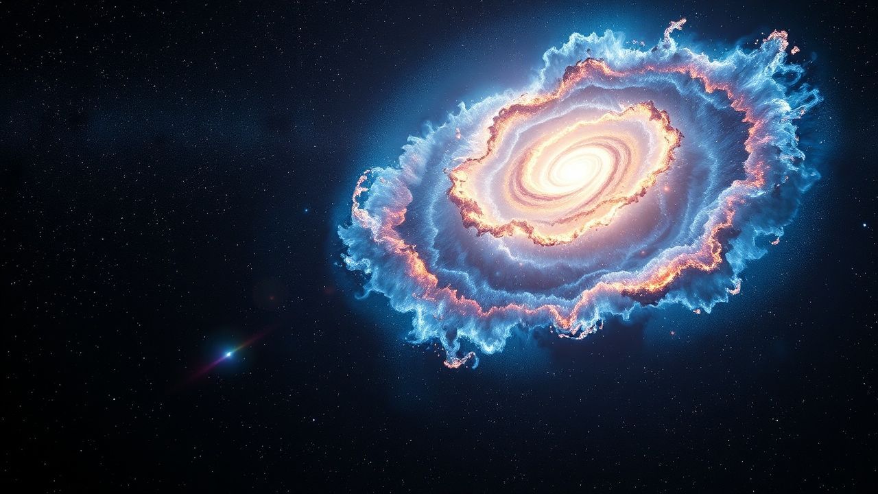 Haunting Two Galaxies Colliding