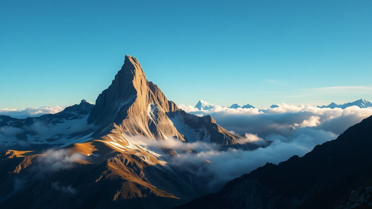 Shimmering Matterhorn Pyramid Peak Drama