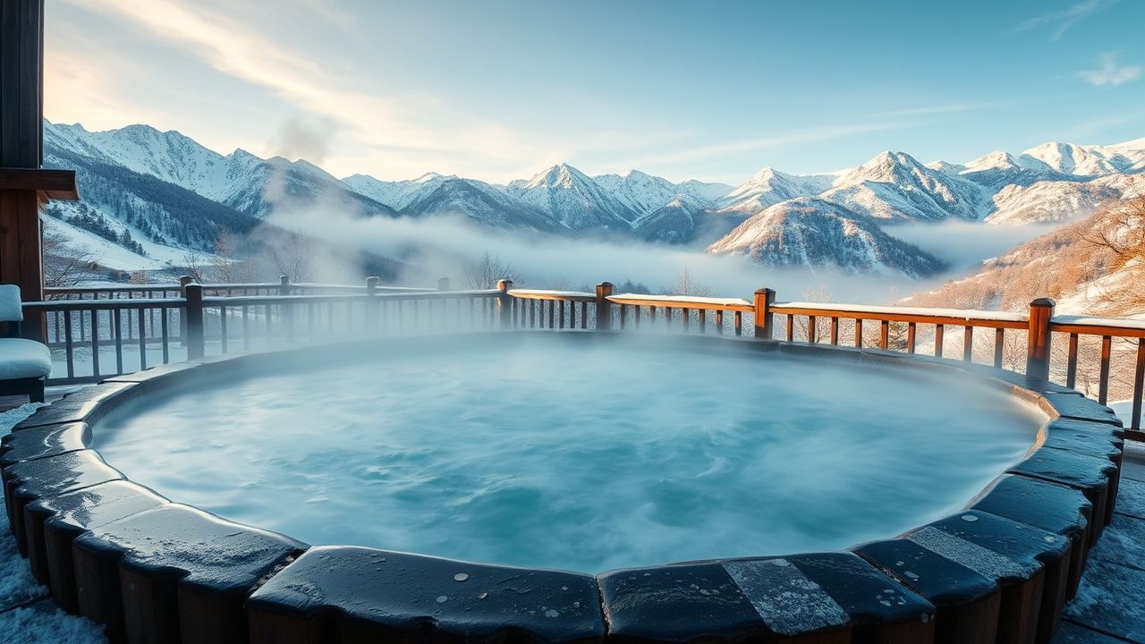 Serene Onsen Hot Outdoor in Spring