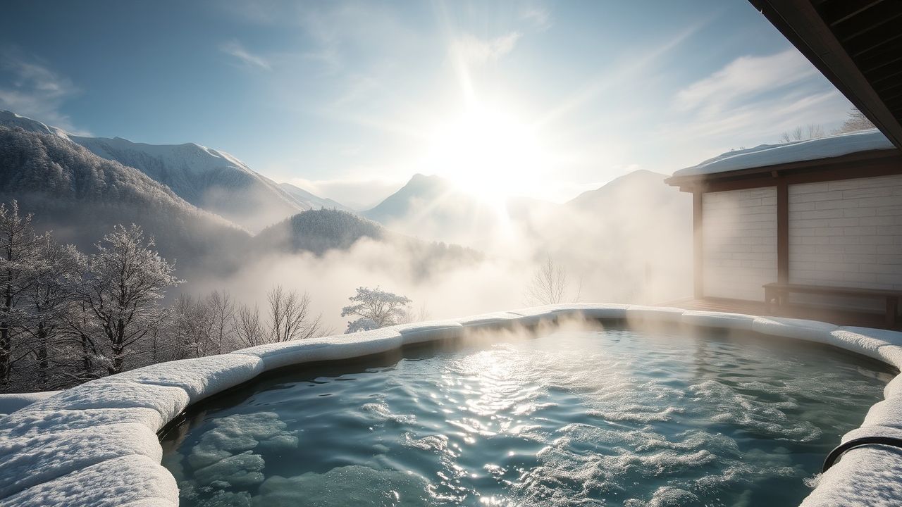 Haunting Onsen Hot Outdoor in Spring