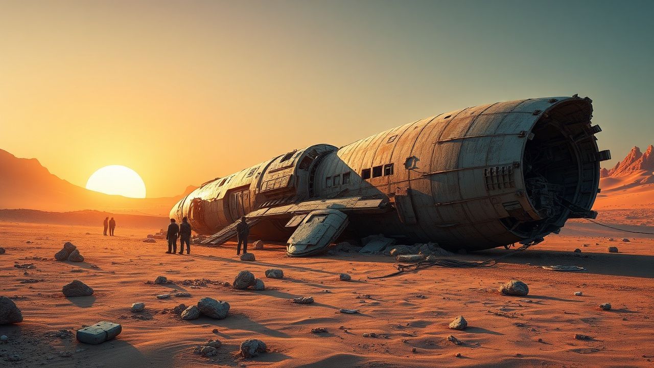 Magnificent Crashed Alien Ship Ruins