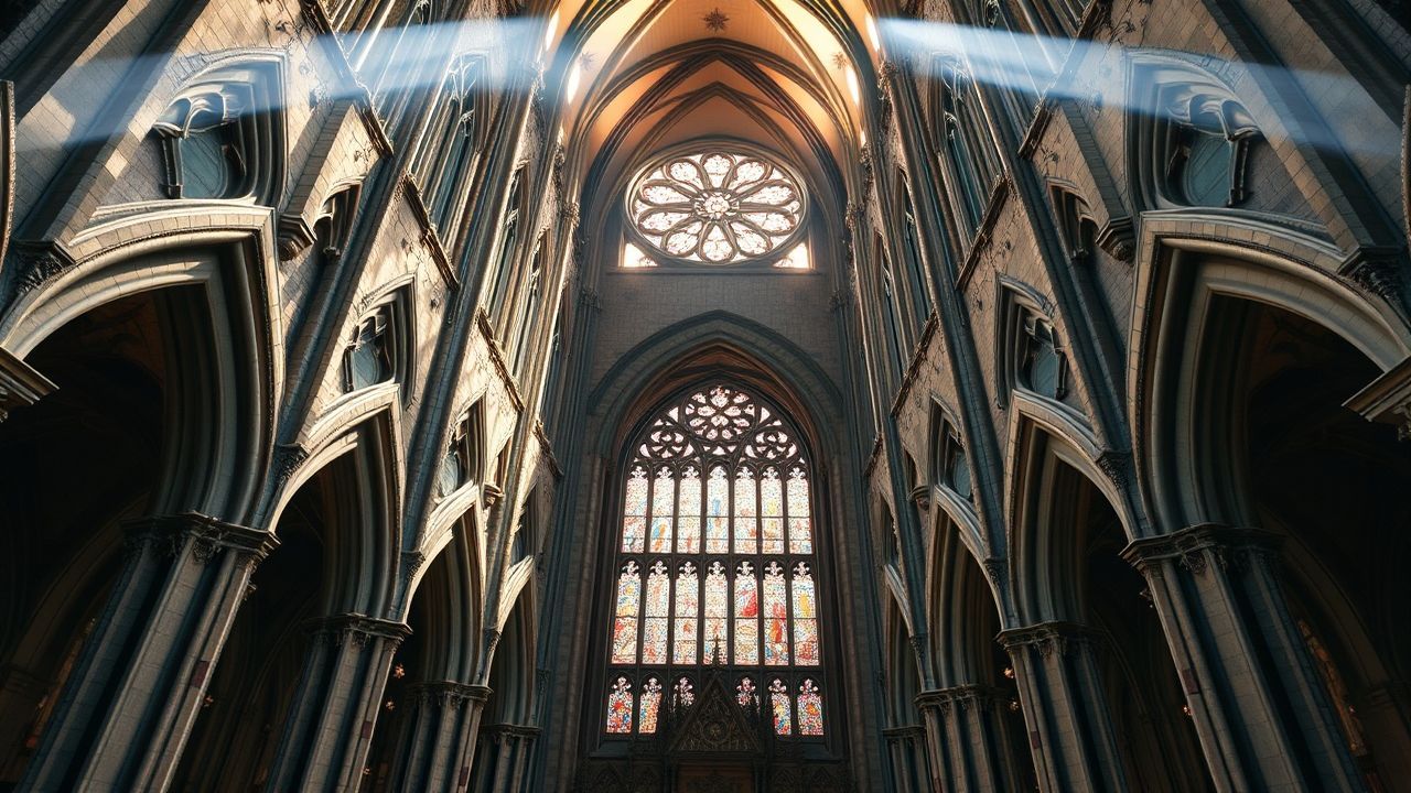 Alluring Gothic Cathedral Buttresses Drama