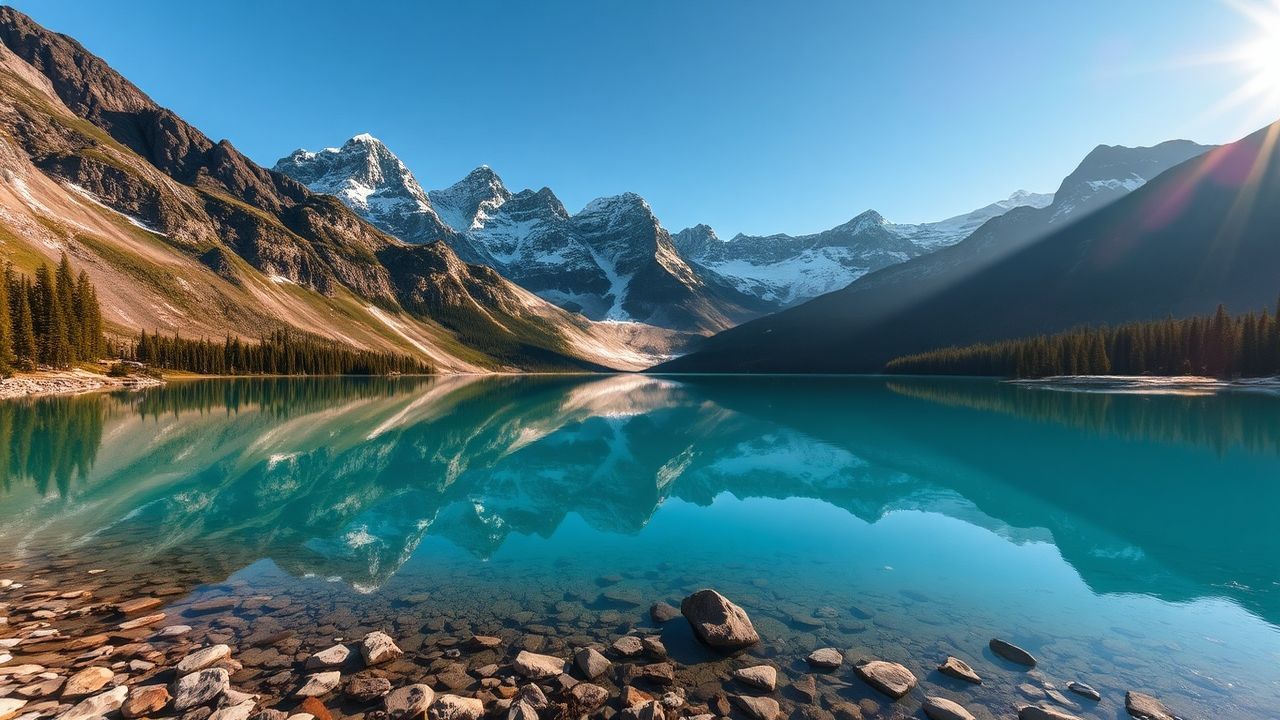 Radiant Canadian Rockies Moraine Reflections