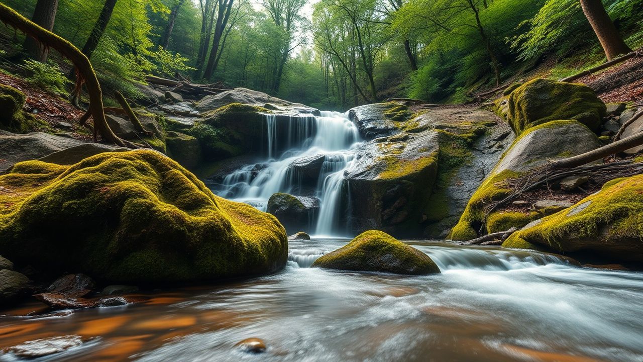 Legendary Forest Stream Mossy Serenity
