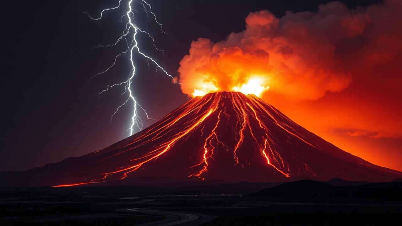 Legendary Volcanic Lightning Eruption