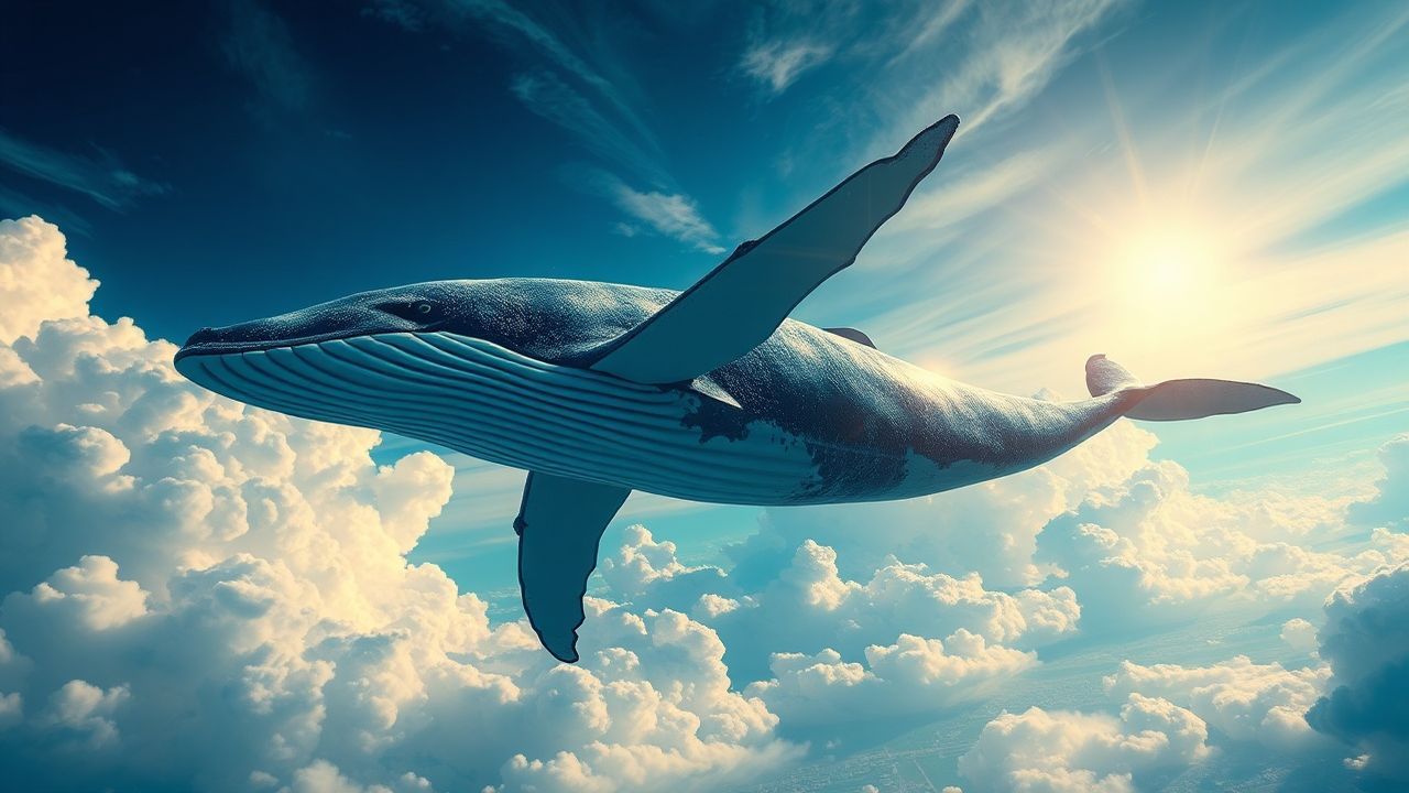 Striking Whale Flying City
