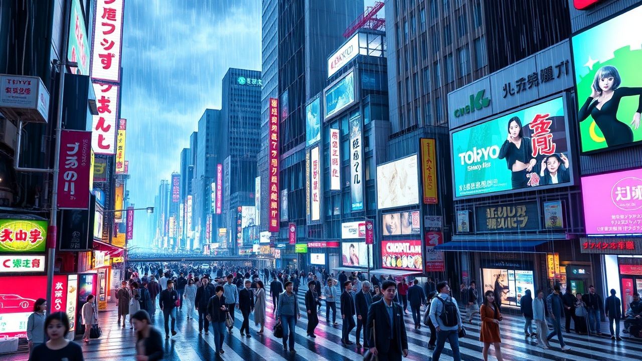 Enchanting Tokyo Shibuya Future Neon Dreams