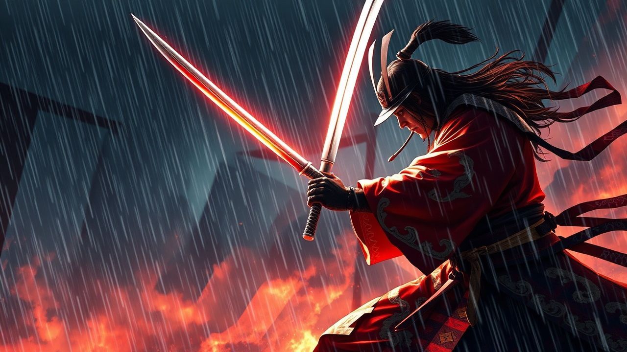 Eerie Samurai Duel Dark in the Rain