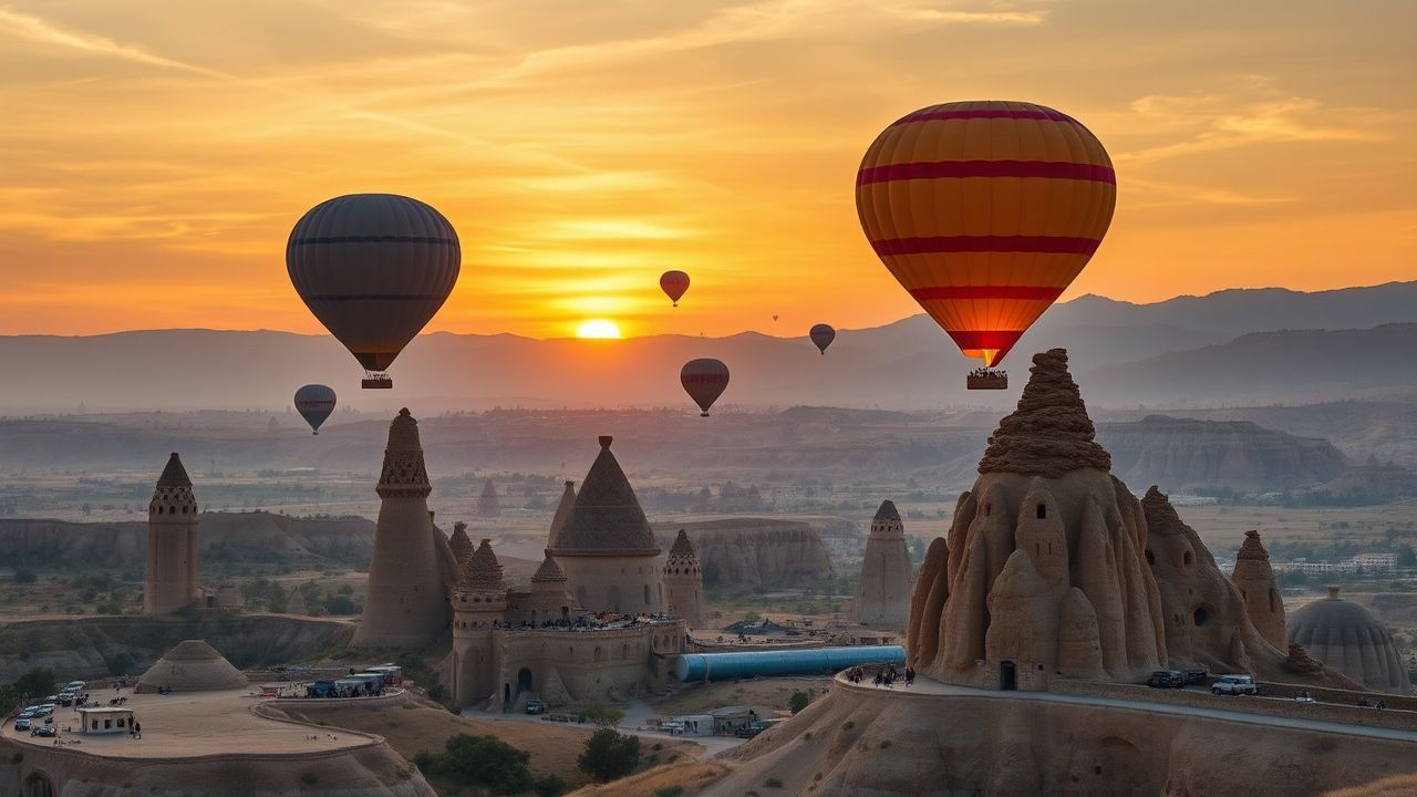 Magnificent Cappadocia Turkey Fairy at Sunrise