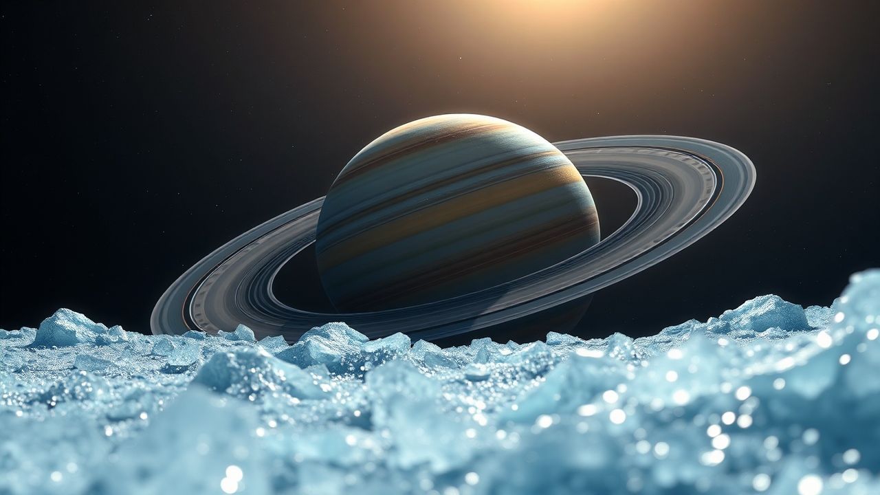 Galactic Saturn Rings Edge