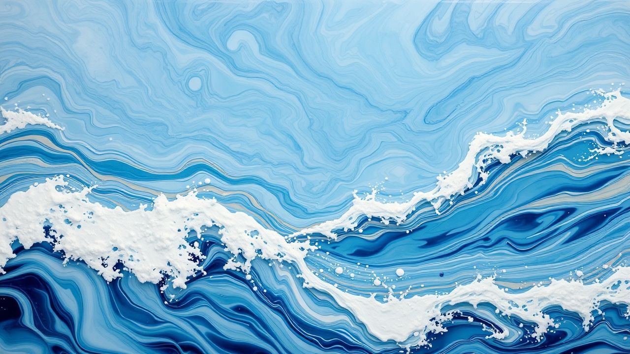 Shimmering Resin Art Ocean