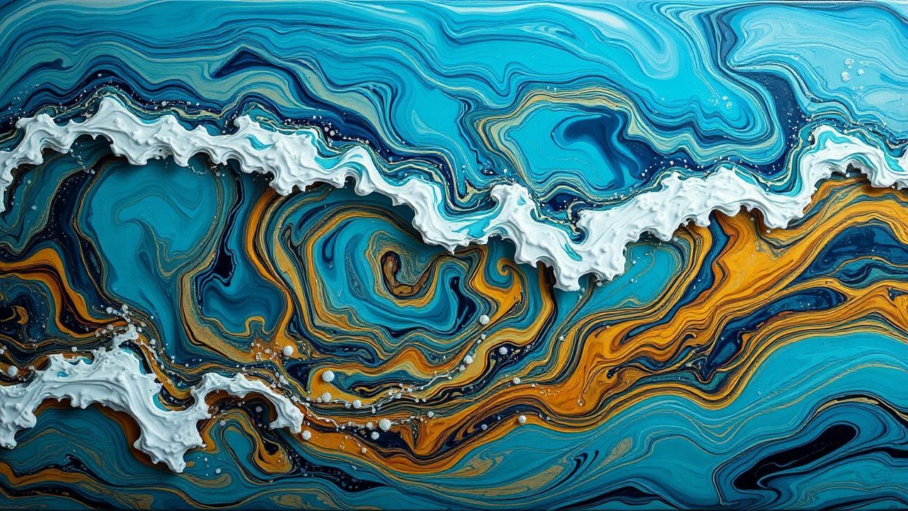 Tranquil Resin Art Ocean