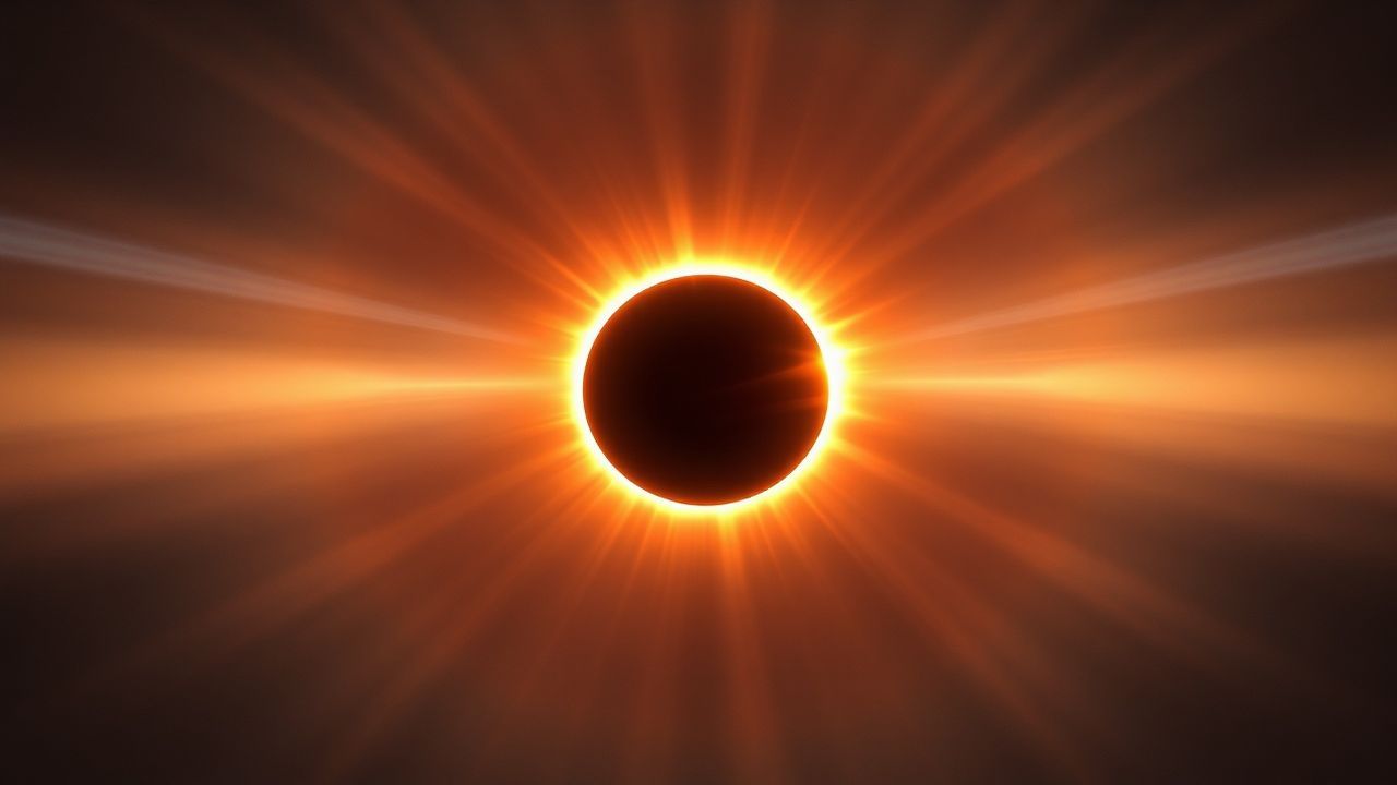 Dramatic Total Solar Eclipse