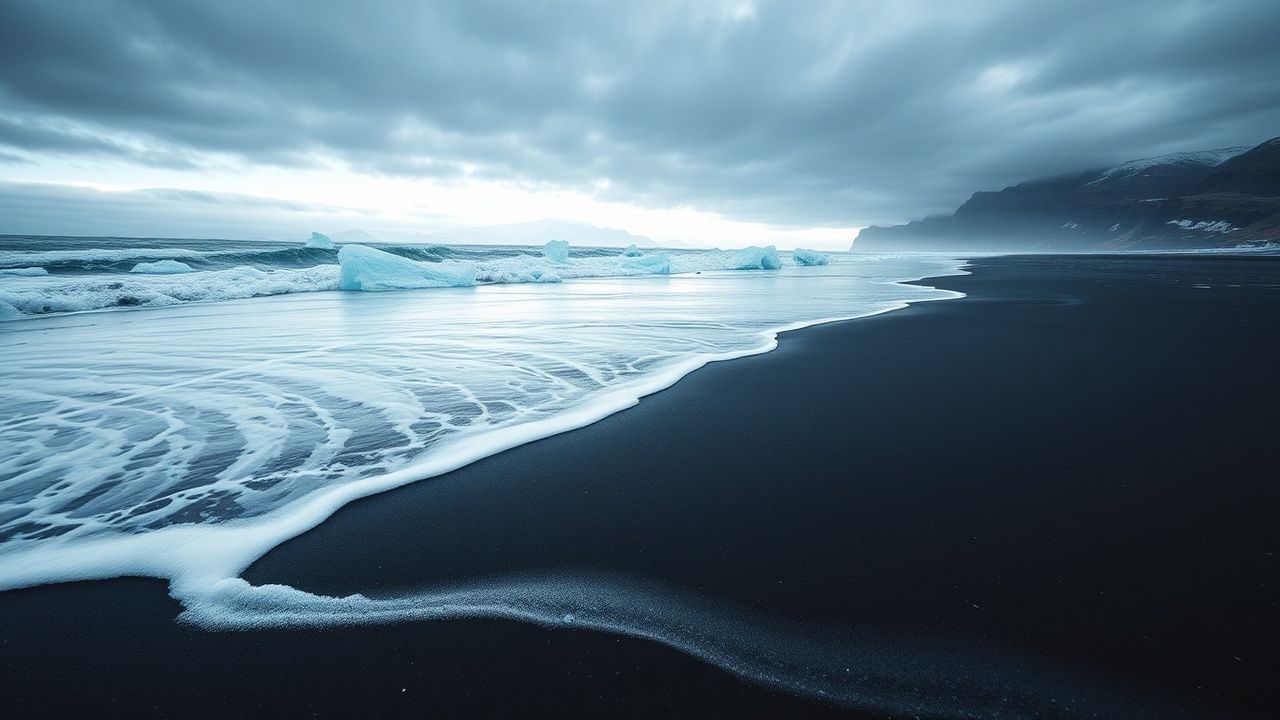 Serene Iceland Diamond Beach