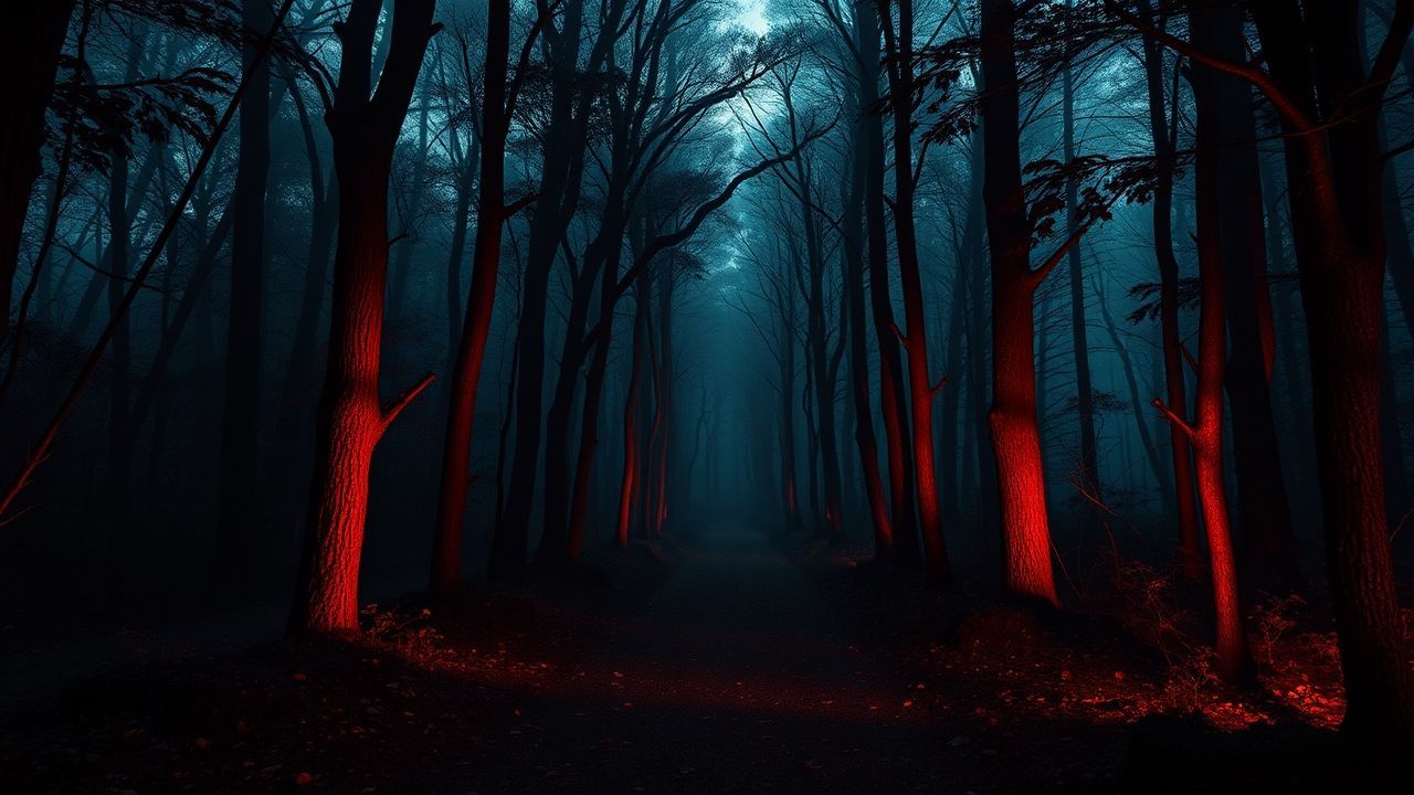 Sublime Dark Forest Path Glow