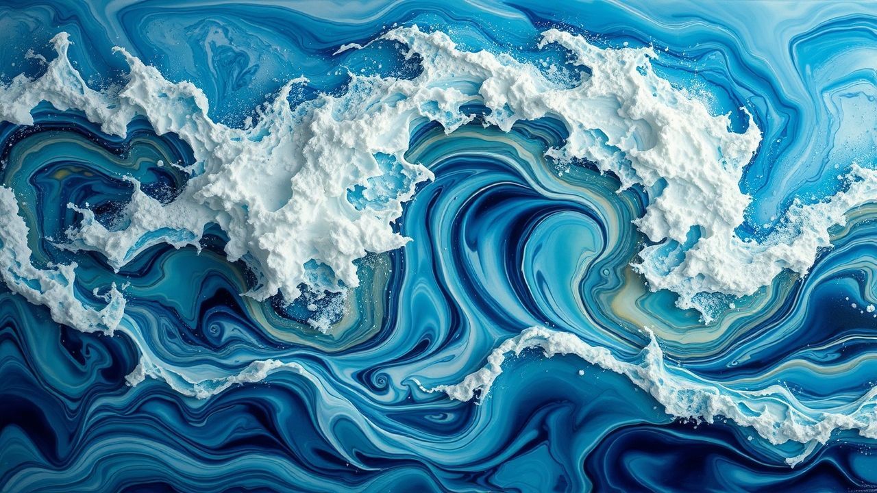 Verdant Resin Art Ocean