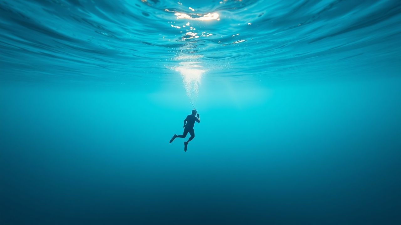 Dreamlike Freediver Blue Abyss Serenity