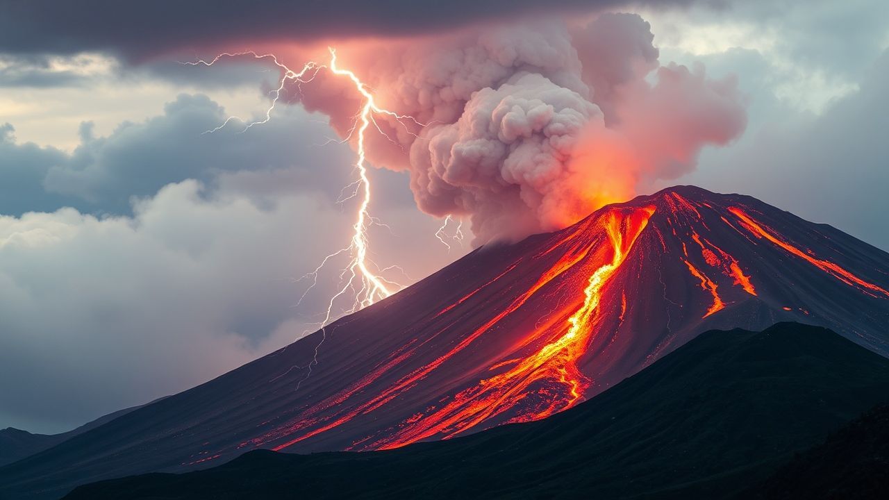 Phenomenal Volcanic Lightning Eruption