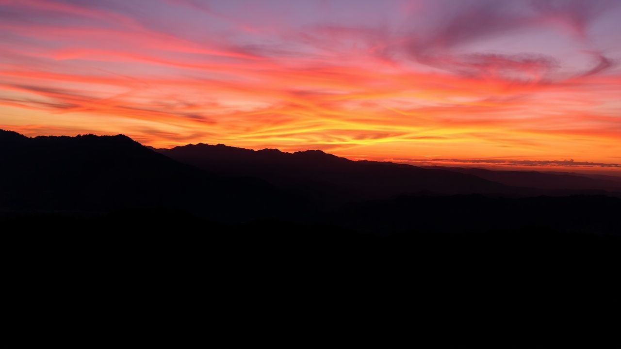 Ethereal Fire Sky Orange at Sunset