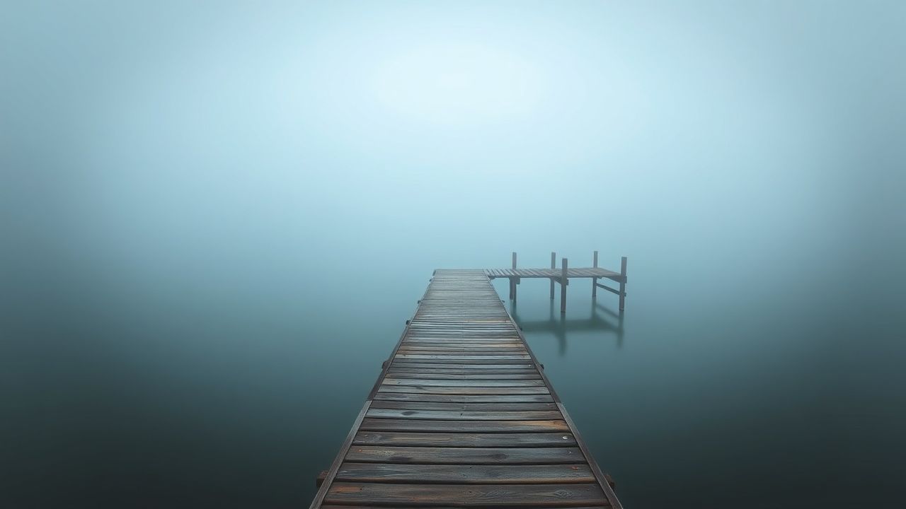 Majestic Foggy Pier Disappearing