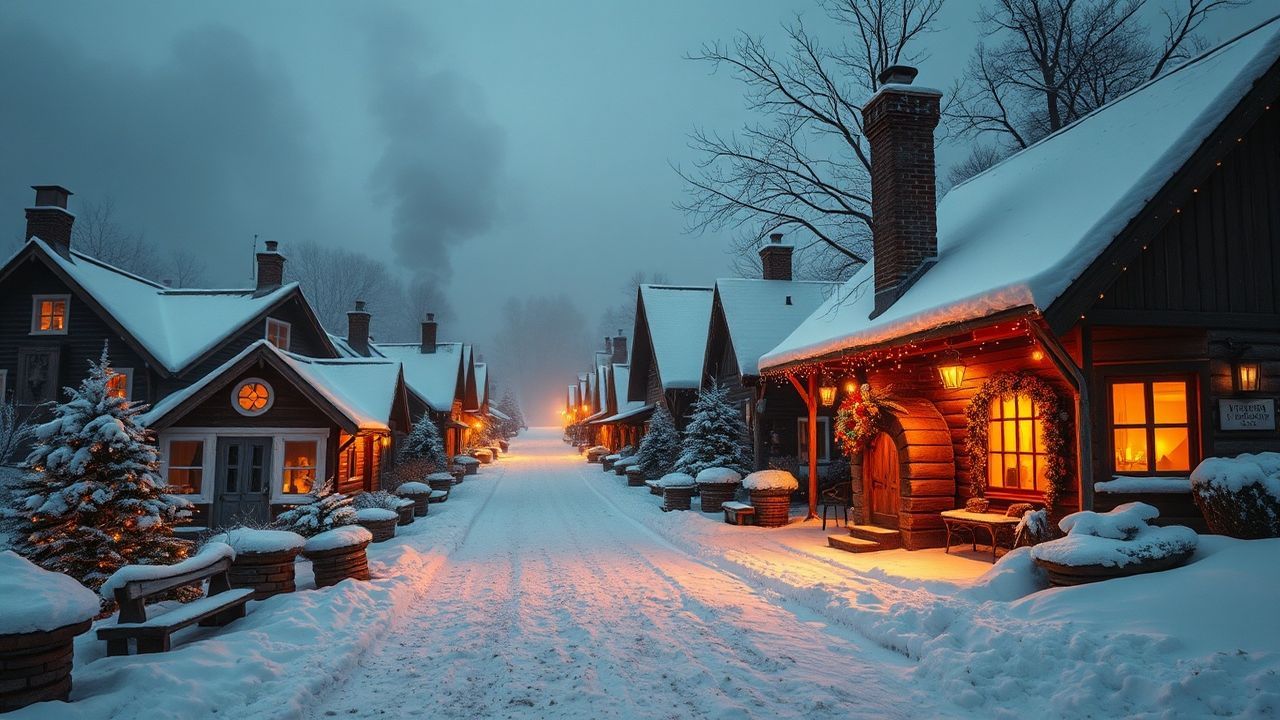 Lush Village First Cozy in Winter