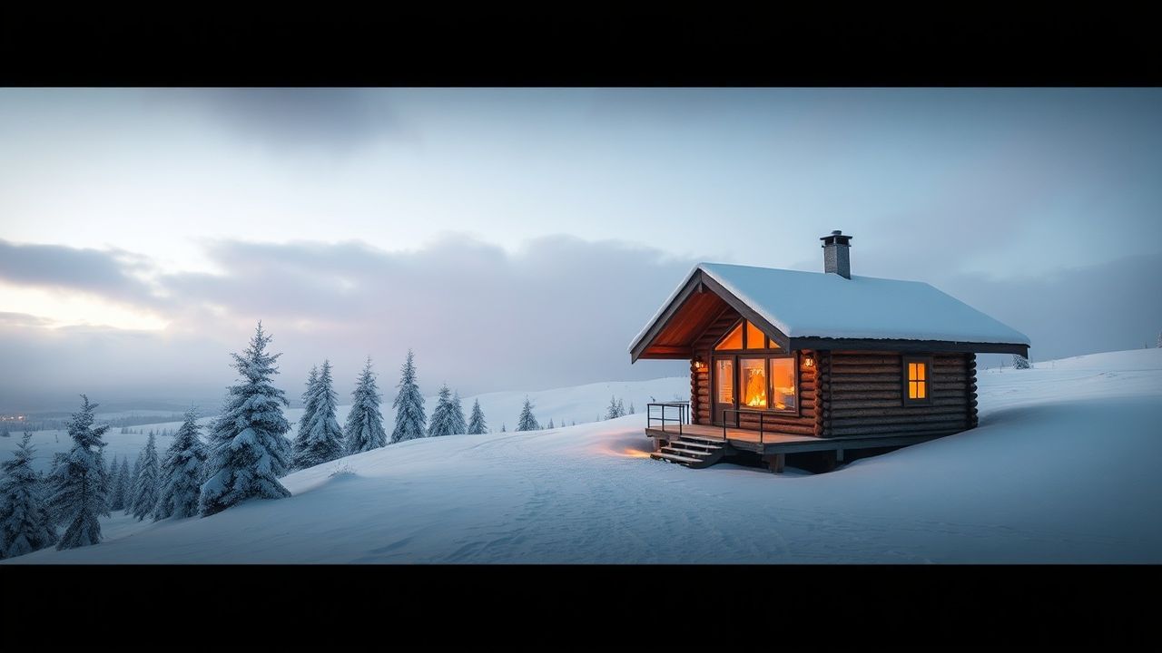 Stunning Nordic Cabin Isolation in Winter