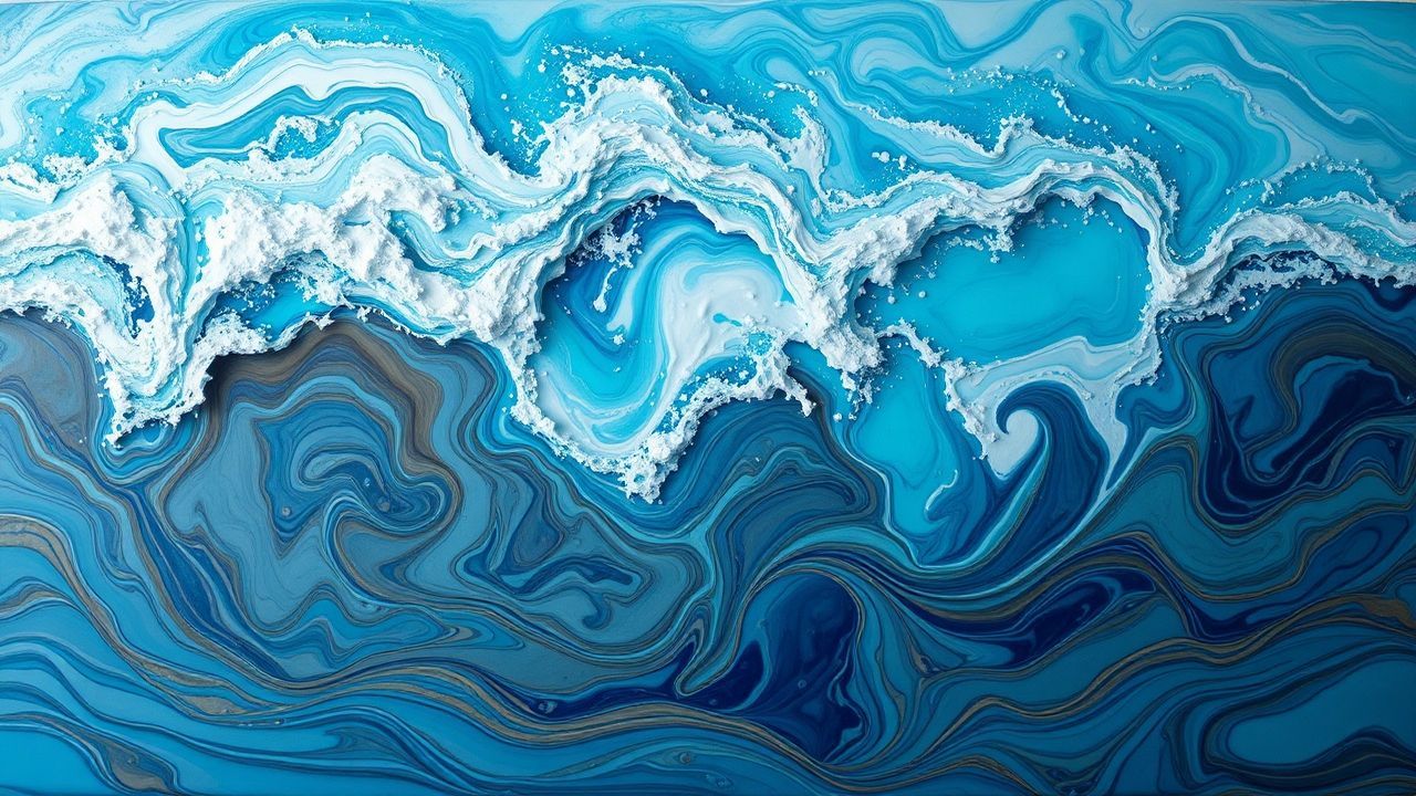 Celestial Resin Art Ocean
