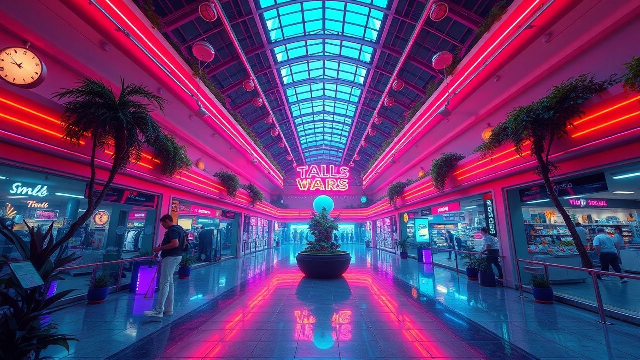 Arcane Empty Mall 90s Neon Dreams