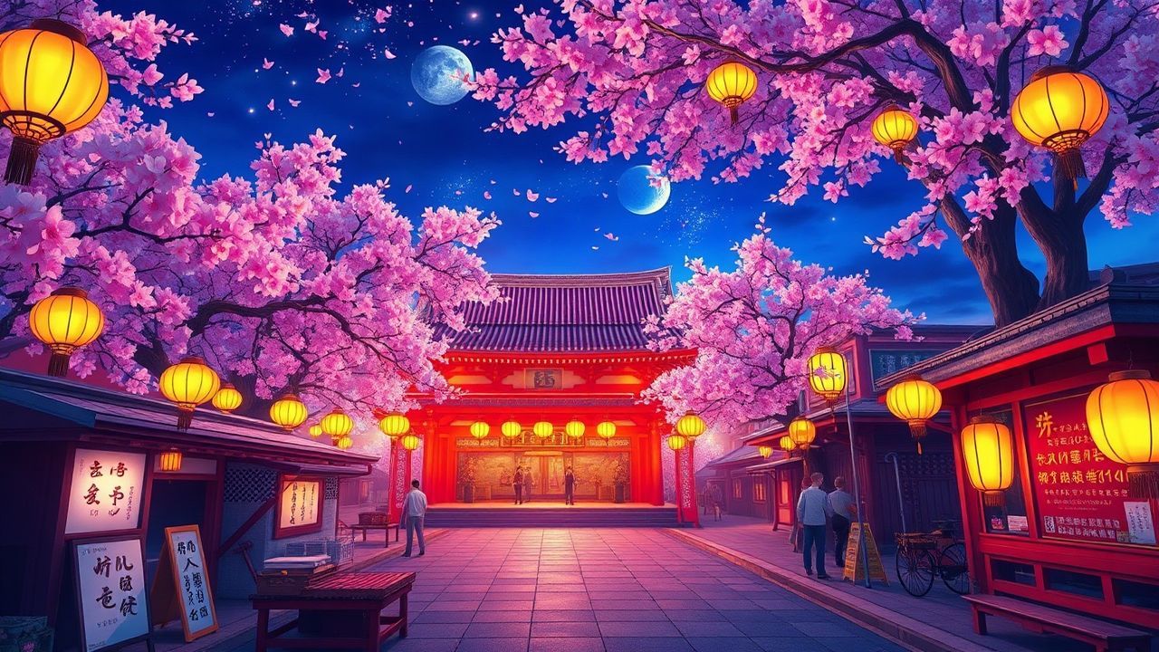 Radiant Cherry Blossom Festival Magic