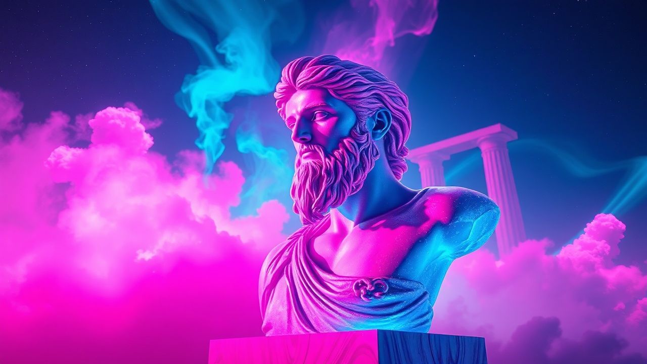 Vivid Greek Statue Glitch