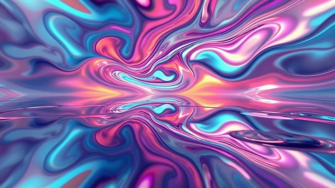 Iridescent Liquid Chrome Morphing