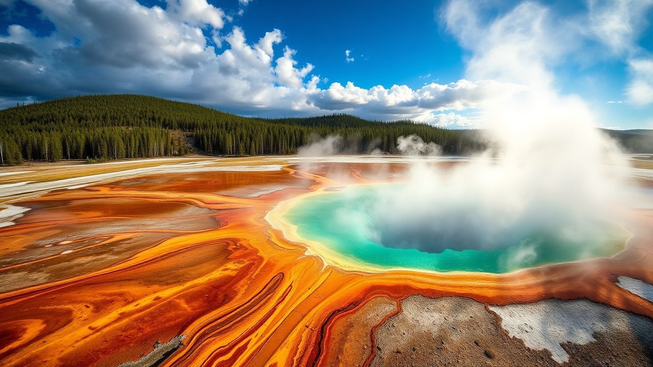 Immense Grand Prismatic Rainbow in Spring