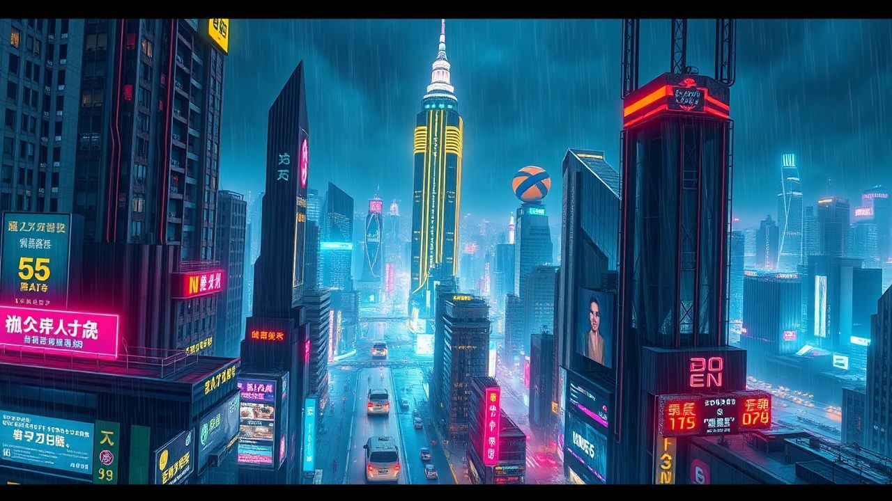 Vivid Cyberpunk Megacity Endless Neon Dreams
