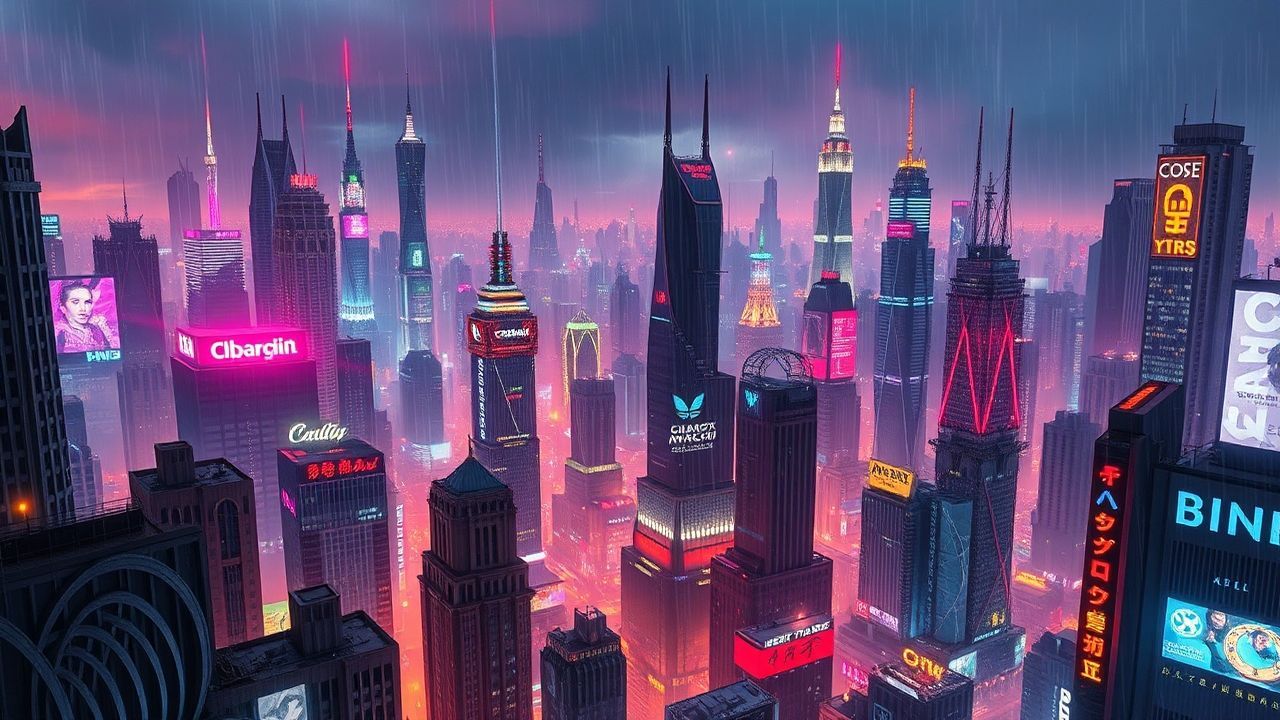 Sprawling Cyberpunk Megacity Endless Neon Dreams
