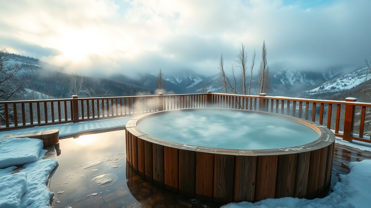 Enchanting Onsen Hot Outdoor in Spring