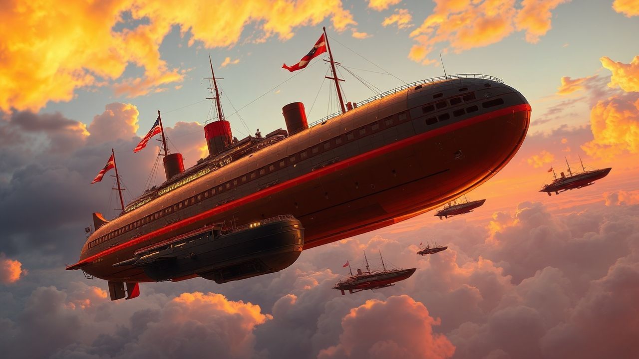 Clockwork Airship Fleet Victorian