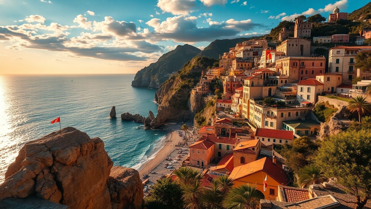 Lush Amalfi Coast Coast Colorful Drama