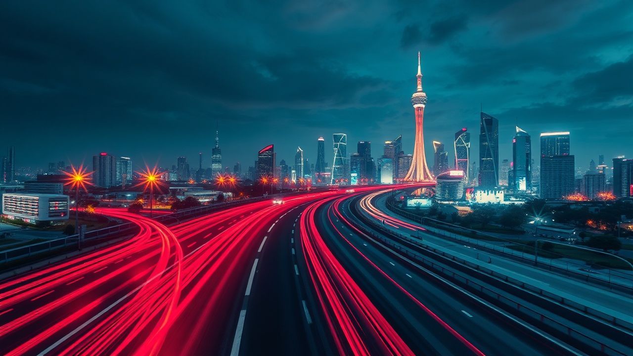 Fierce Outrun Drive City by Night