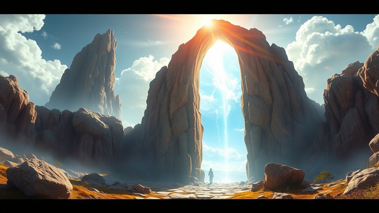 Tranquil Portal Stone Arch