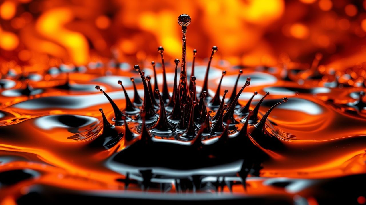 Stunning Ferrofluid Spikes Glossy