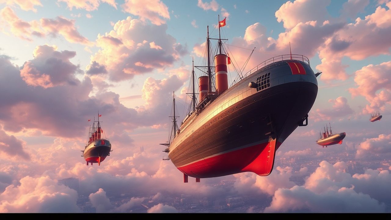 Lush Airship Fleet Victorian