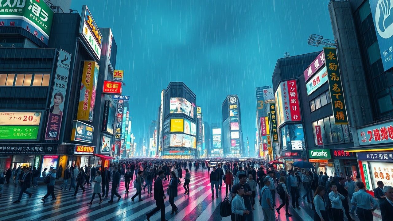 Glorious Tokyo Shibuya Future Neon Dreams