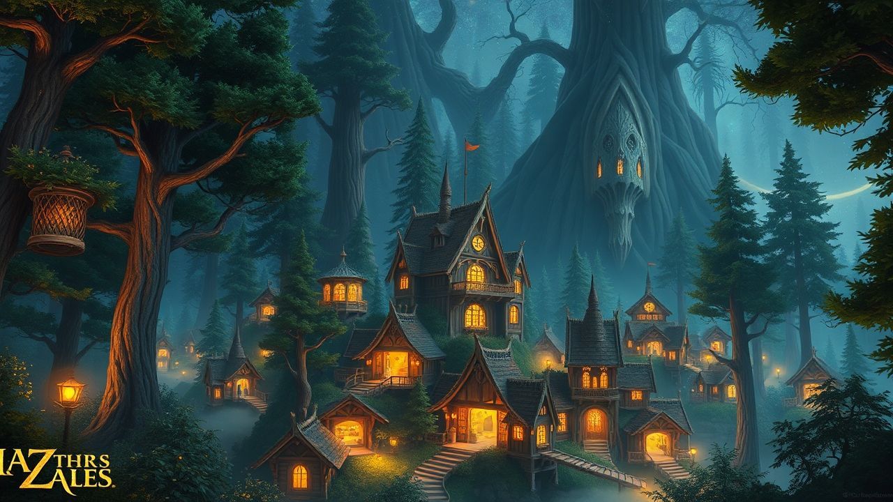Magical Elven City Treehouses Magic
