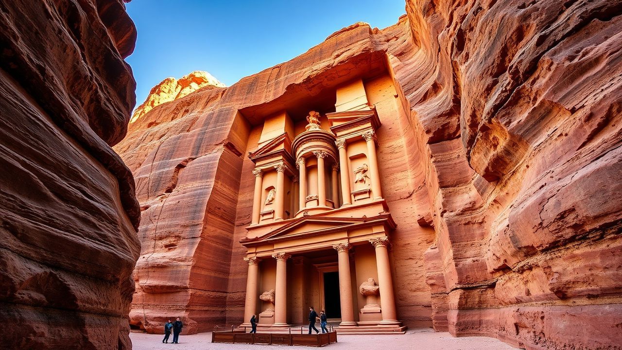 Stunning Petra Treasury Carved Ruins
