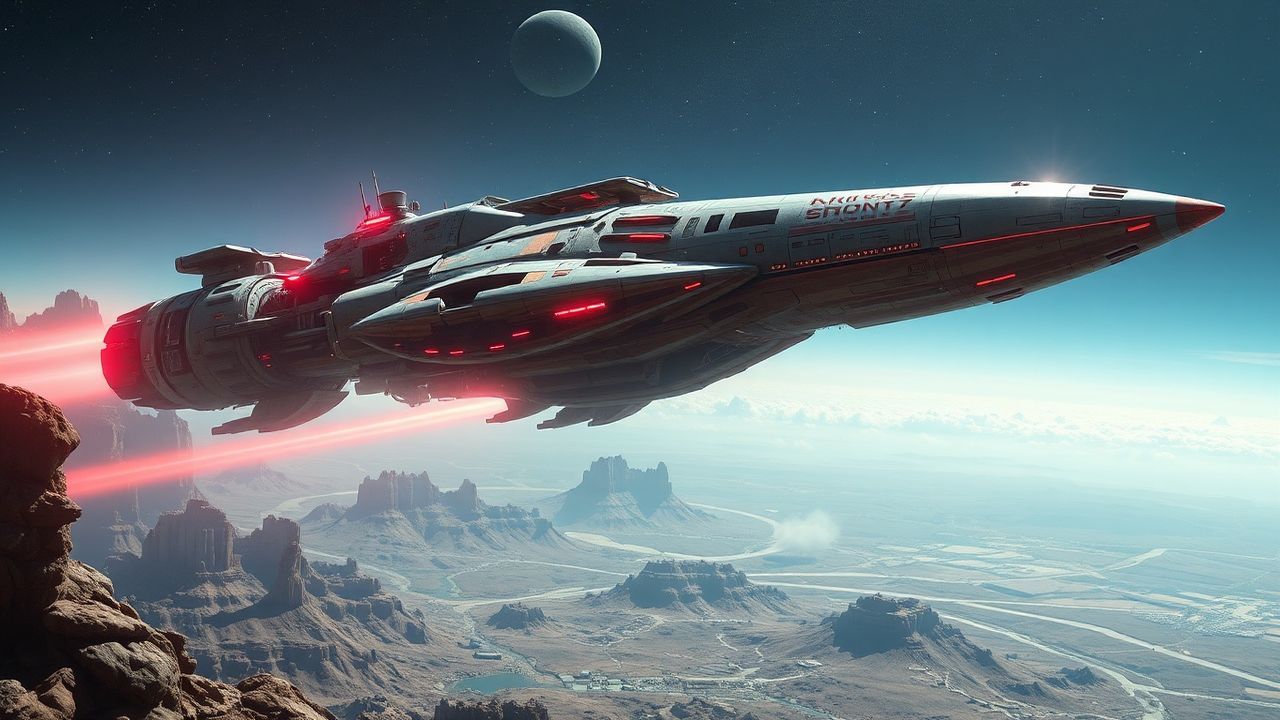 Vibrant Bioship Organic Spacecraft