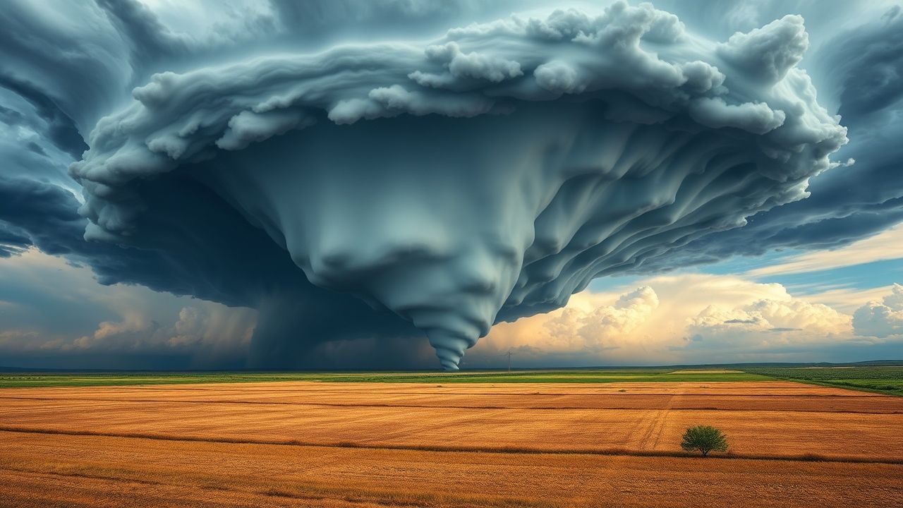 Delicate Tornado Supercell Structure Drama