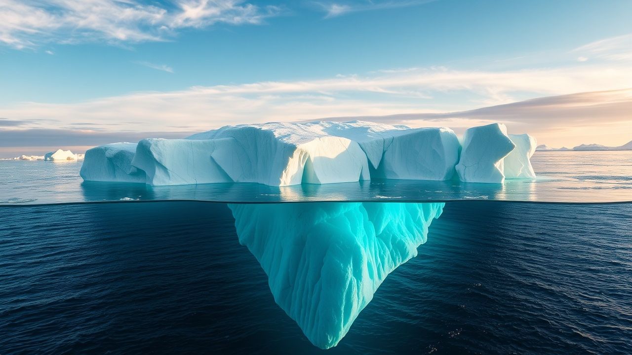 Remarkable Iceberg Sculpture Floating