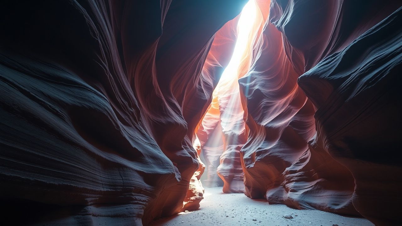 Awe-Inspiring Slot Canyon Narrow Glow